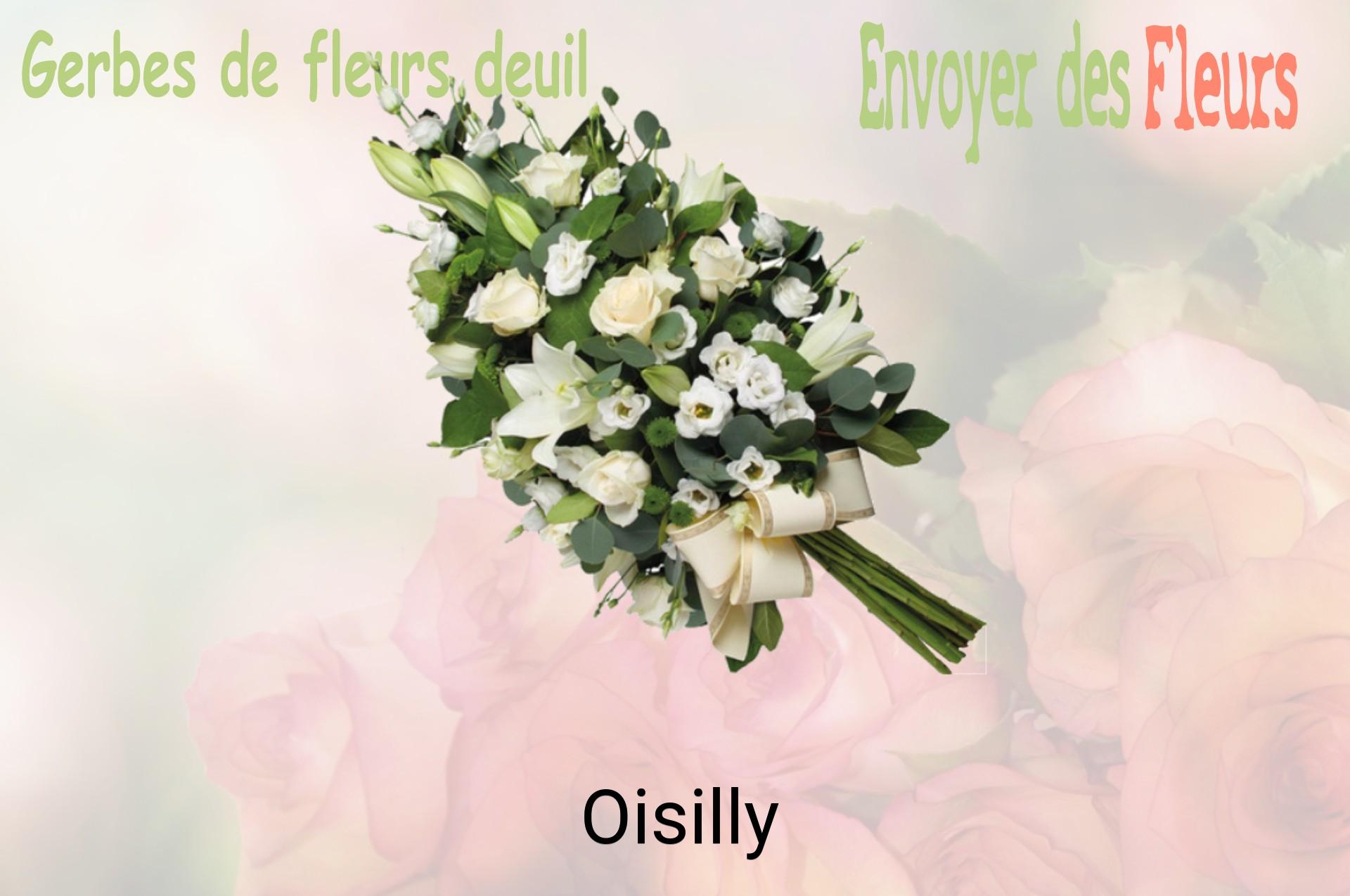 Gerbe de fleurs de deuil livrée à Oisilly